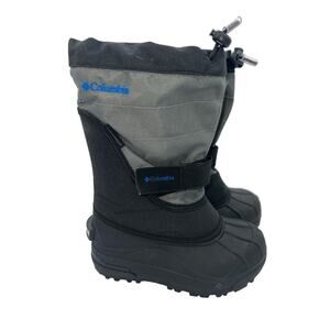 NEW Columbia Kids Snow Boots Insulated Powderbug Black WaterproofYouth Size 11